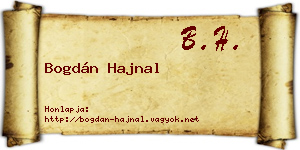 Bogdán Hajnal névjegykártya